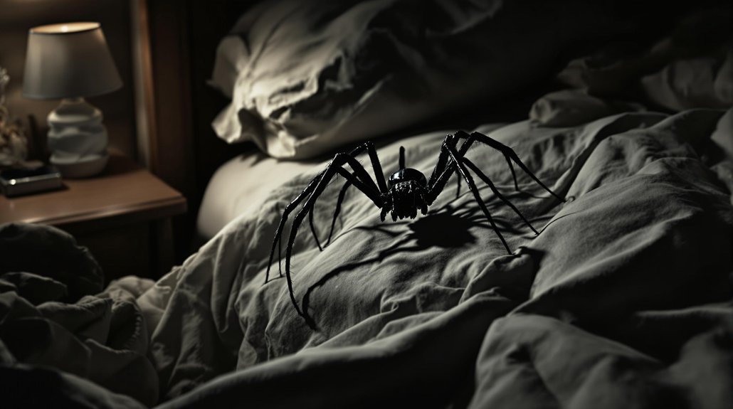 risks of sleeping near spiders