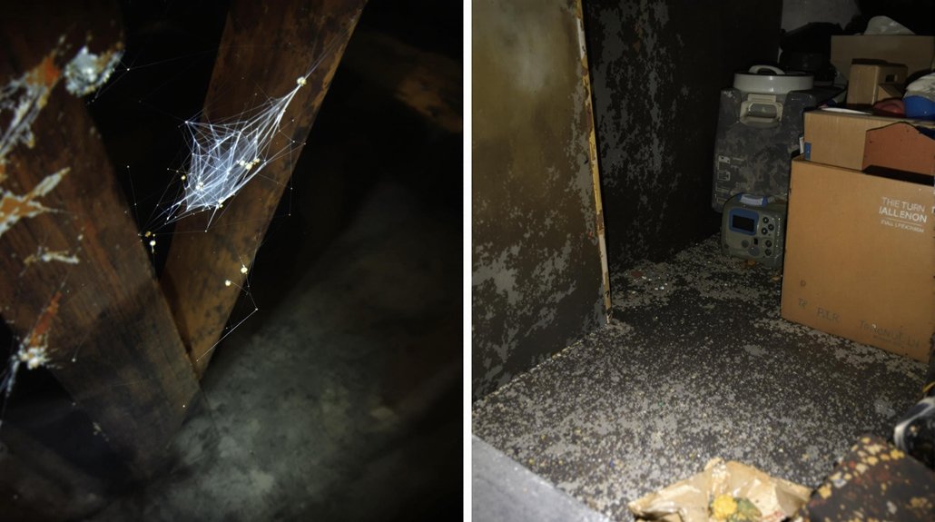spiders thrive in secluded spaces